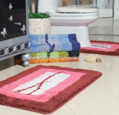 Acrylic 2pc bath mat with ruber backing