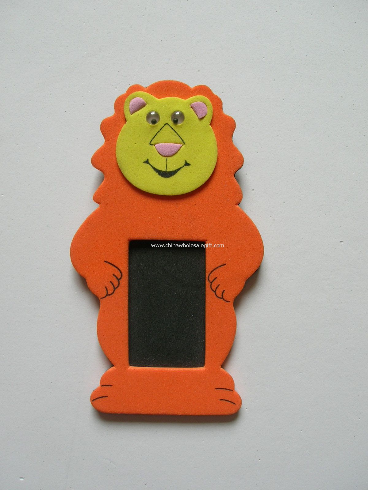 Lion magnet de frigider cu rama foto