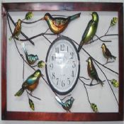 metal clock birds images