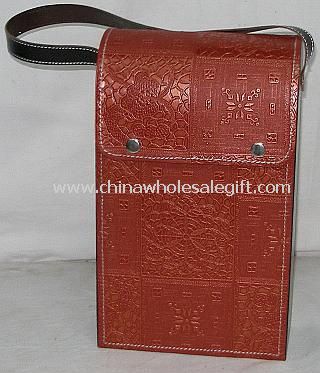 Leather wine box with Lanyard