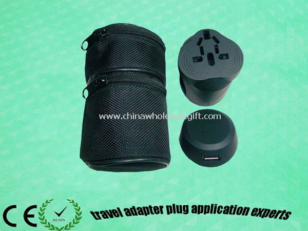 Swiss worldwide travel adaptor with USB Output