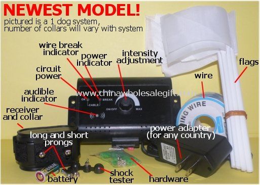 Metro perro invisible sistema de cerca con el collar de descargas eléctricas
