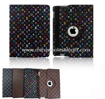 360 degrees rotation ipad2/3 leather case