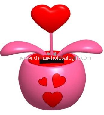 solar flip flap heart shaped flower