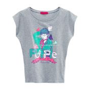 Womens Cotton Bat-Wing Sleeve Printing T-shirt images