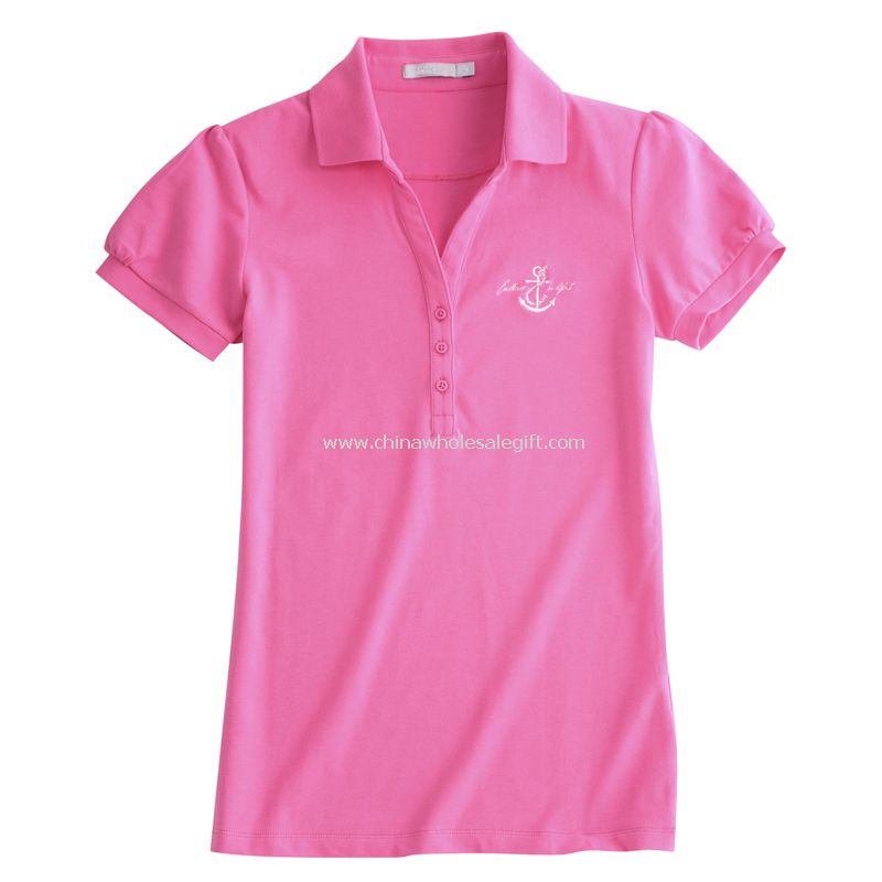 Maglietta Polo in cotone manica corta donna