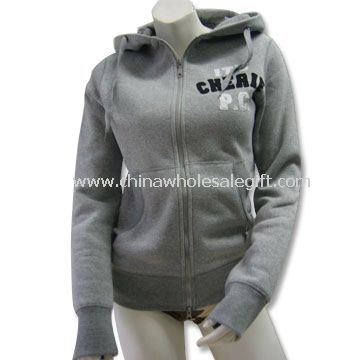 Womens hooded sweatshirt with zipper