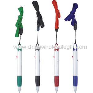 حبل قصير متعدد لون القلم