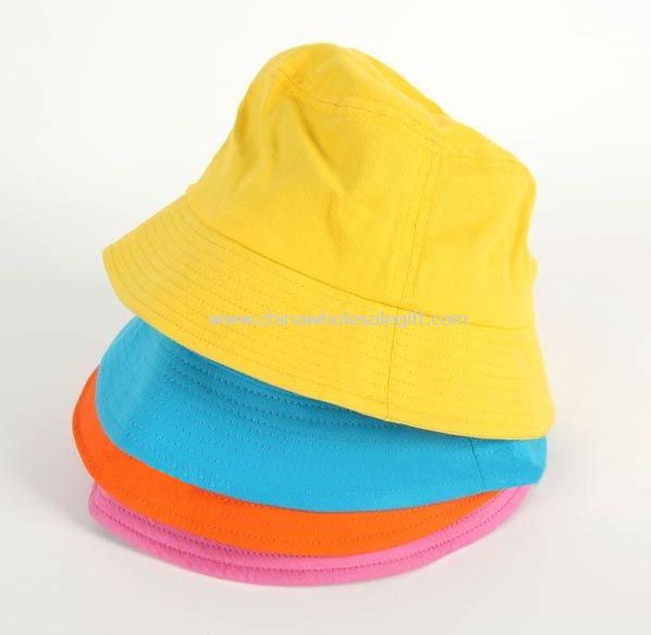 Sarga algodón sombreros del cubo de diseño personalizado