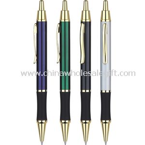Gold trim Brass barrel pen