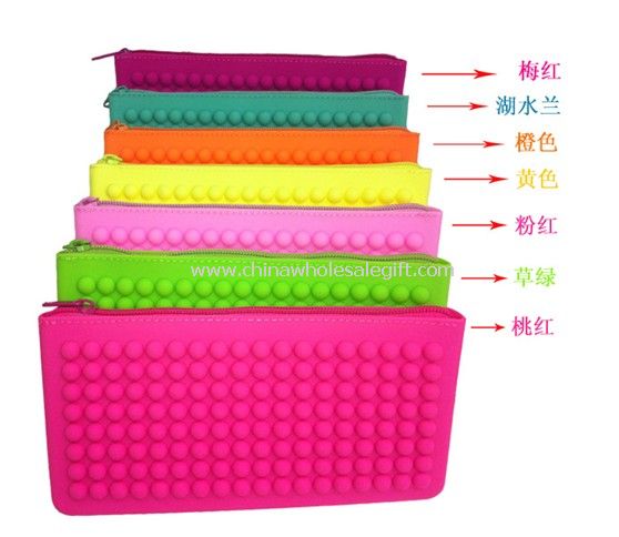 Multifunctional ladies bags silicone zipper purse