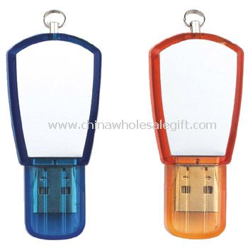 Plastic USB Flash Drive with Keychain