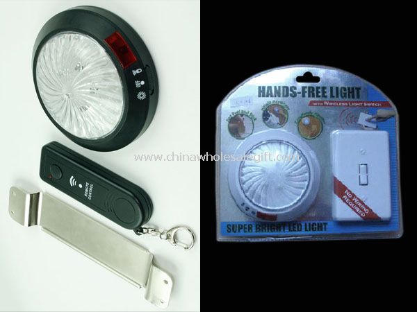 9 ledet presse fjernkontroll LED-lampe