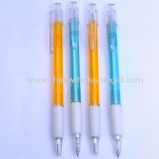 transparent clip biro pen