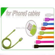 Colorful flat cable for iPhone 5 with lighting connector images