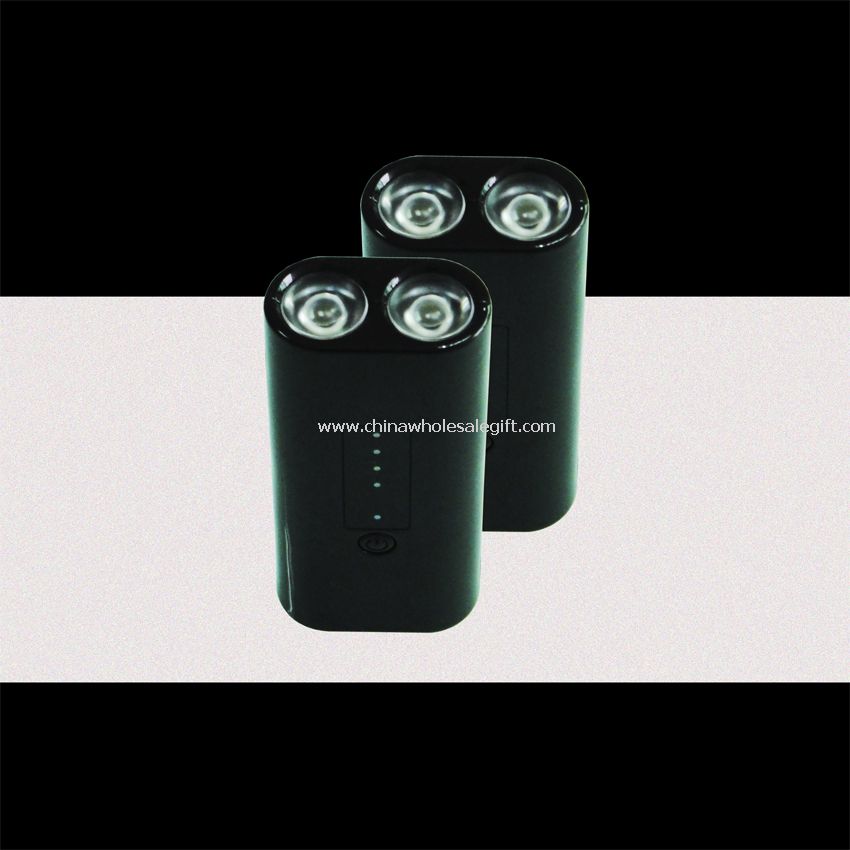 Power bank with double LED
