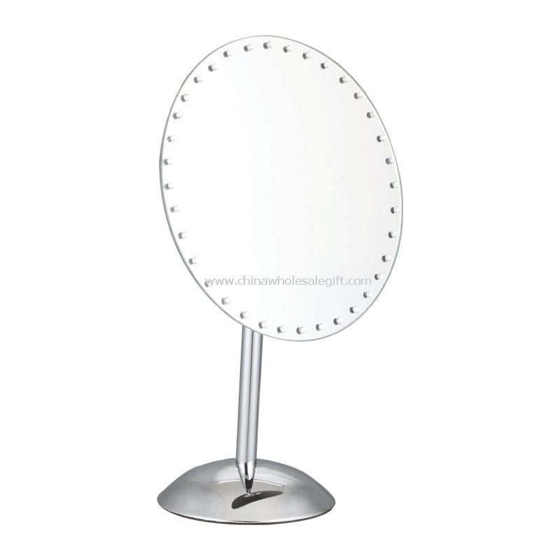 table setting round mirror