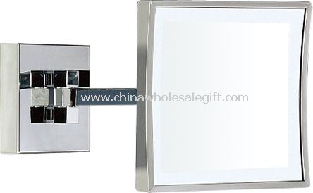 Wall mounted square mirror with led light