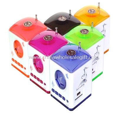 Plastic Mini Speaker support SD card/USB-Disk with 32GB