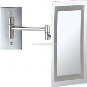 Wall mounted square mirror with led light images