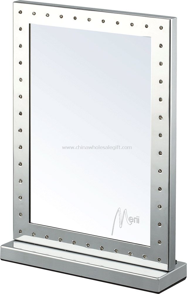 Oglinda de iluminare pătrat stand