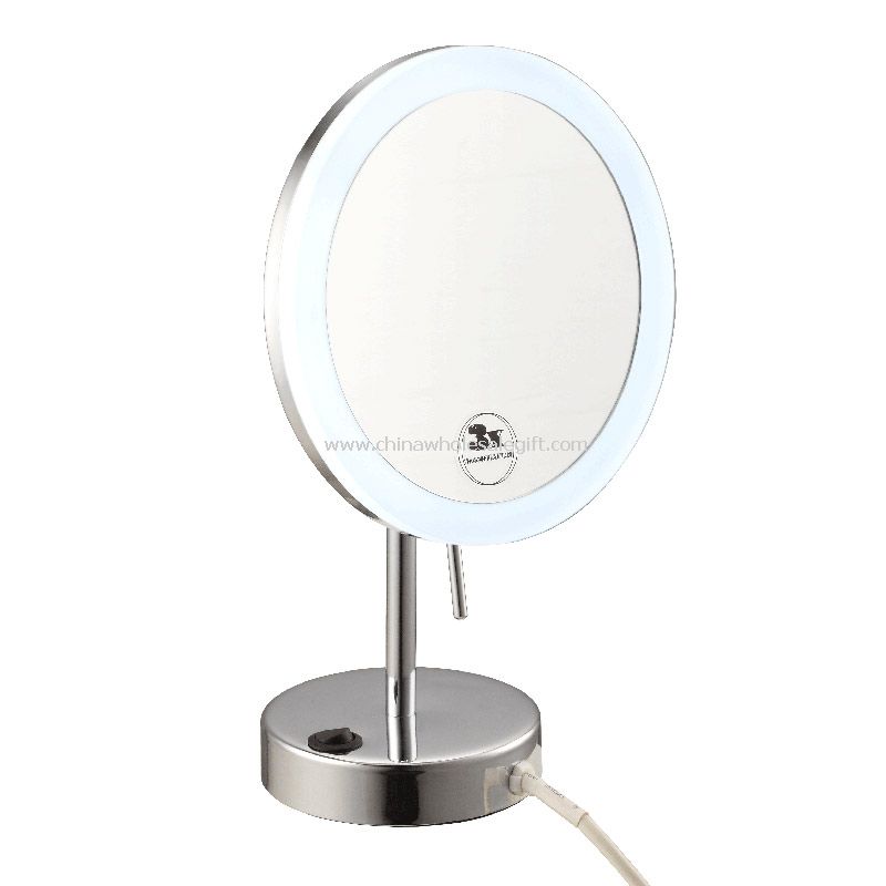Acrylic table setting round mirror with led light