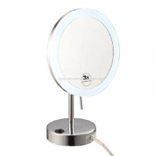 Acrylic table setting round mirror with led light images
