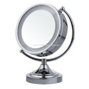 round mirror with led light images
