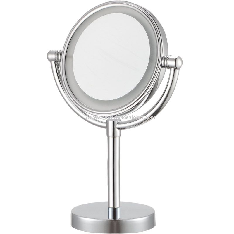 table round mirror with led light