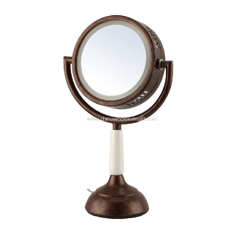 table setting round mirror with led light