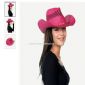 Pink vævet Western hat small picture