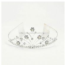 Tiara de diamantes de imitación flor cristalina images