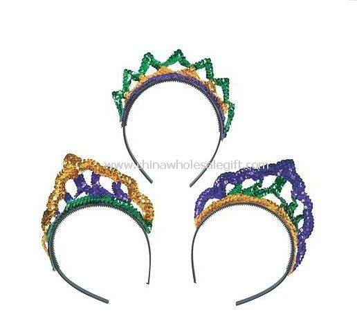 Mardi Gras Sequin Tiaras