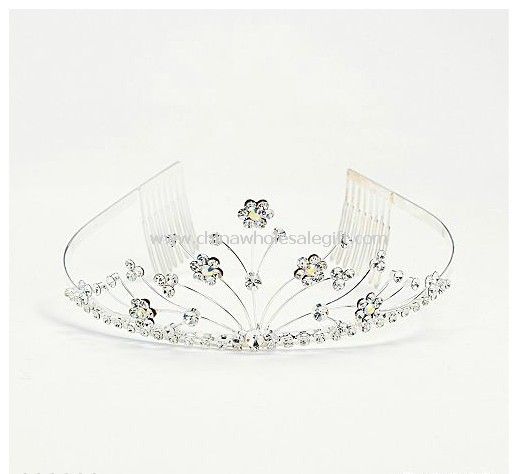 Diadema di strass fiore cristallo