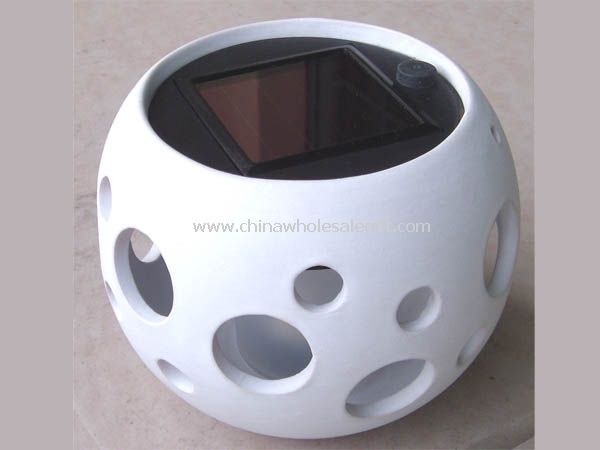 clay solar lamp