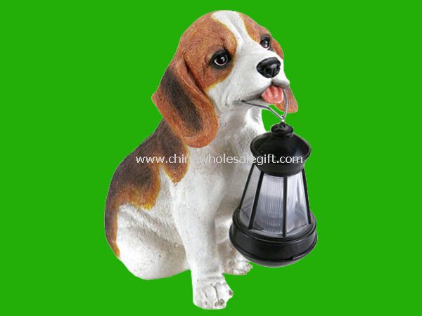 solar poly-resin Dog Light