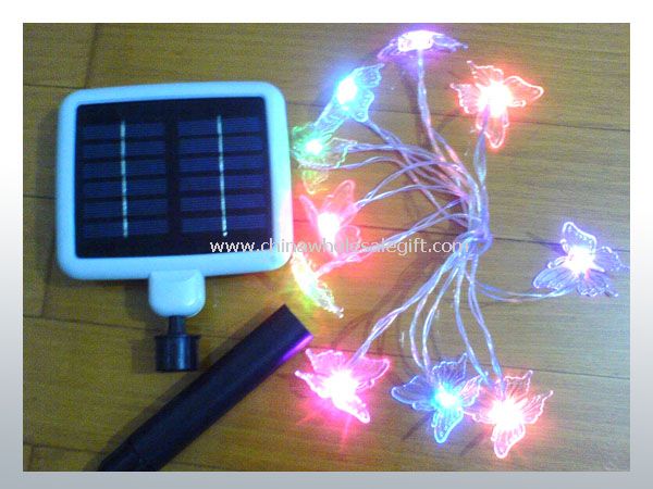 luz de borboleta string solar