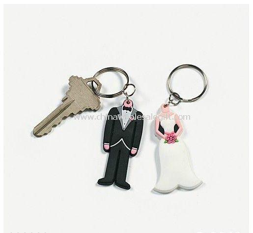Bride and Groom Keychain
