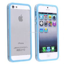 Clear TPU Silicone Bumper Case with metal buttons for iPhone5 images