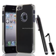 Luxury Black Brushed Metal Aluminum Chrome Hard Case For iPhone 5 with Stylus Pen images