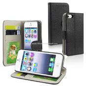 Kort innehavare plånbok läder fall för iPhone 5 images