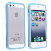 Clear TPU Silicone Bumper Case with metal buttons for iPhone5 images