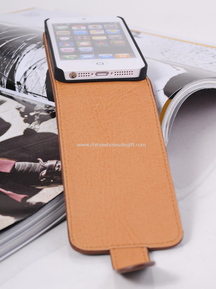 PU leather slim flip case for iphone5