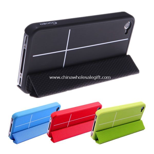 Magnetic Adsorption Smart Cover Multi-function Stand Case for iPhone 4/4S
