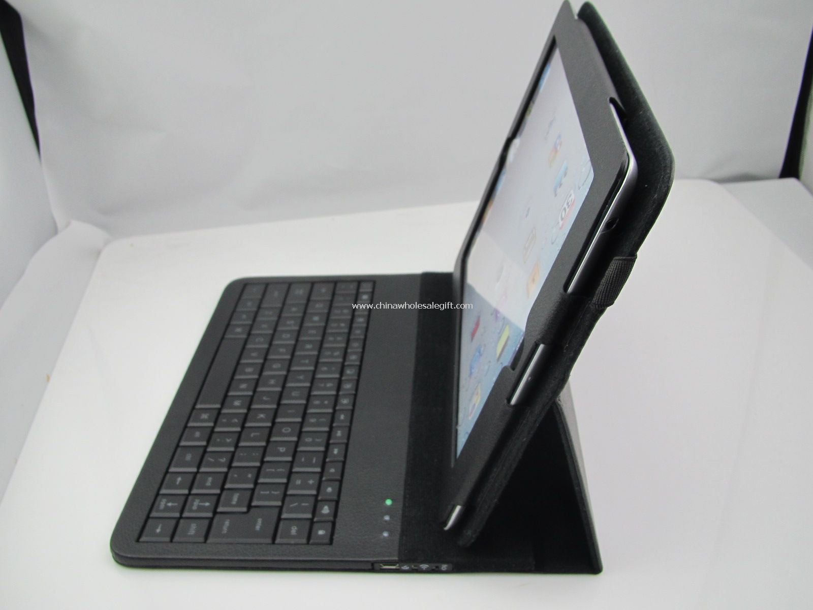 Backlight bluetooth keyboard leather case untuk ipad3