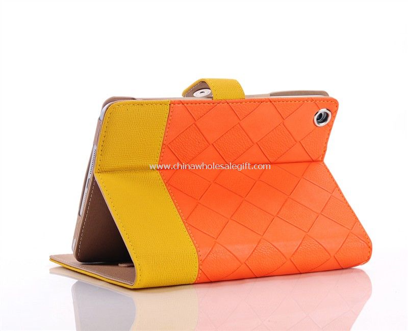 Luxury PU leather samrt case for ipad mini wake/sleep