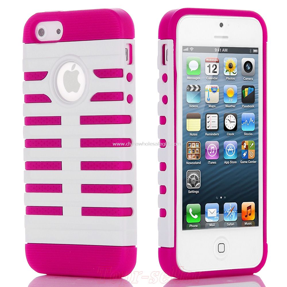 iPhone5 Hybrid High impact Combo Hard Silicone Rubber Case