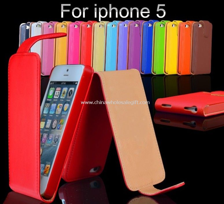 iPhone5 Leather Shell Hinged Flip Wallet Case