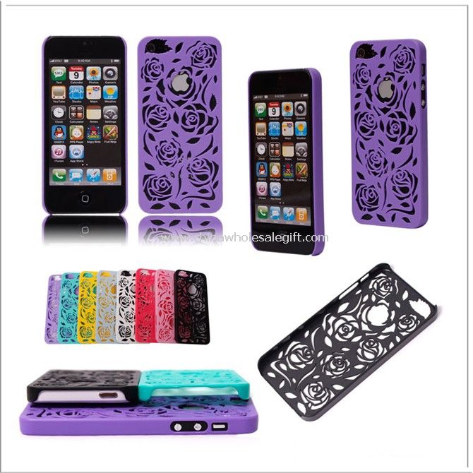 iPhone5 rose 3D hollow hard case