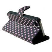 Polka Dot Leather Flip Stand Case for Apple iPhone 5 images
